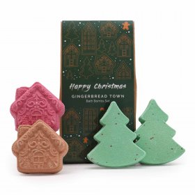 Gingerbread Town Christmas Bath Bomb Gift Pack Gingerbread Town Christmas Bath Bomb Gift Pack